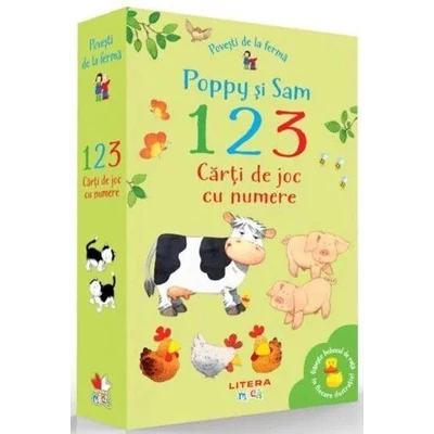 Povesti de la ferma. Poppy si Sam. 1, 2, 3. Carti de joc cu numere