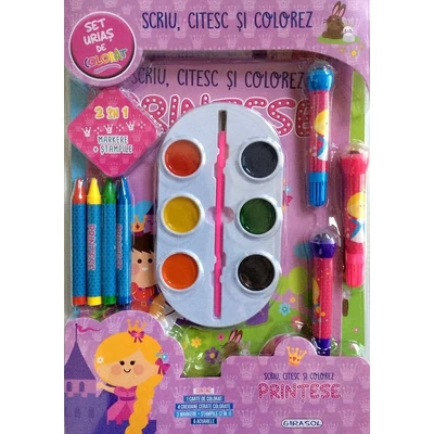 Scriu, citesc si colorez: Printese