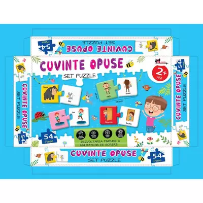 Cuvinte opuse. Puzzle - 54 piese