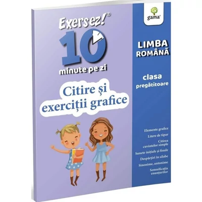 Exersez 10 minute pe zi! Citire si exercitii grafice. Clasa pregatitoare.  - Collective