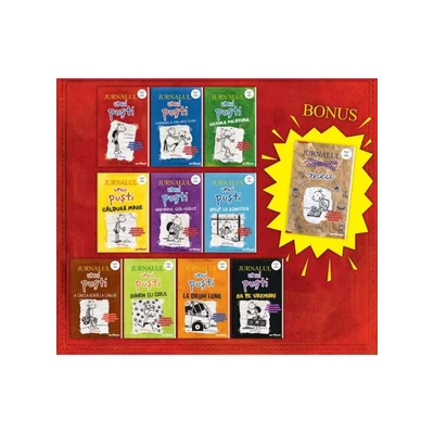 Set Jurnalul unui pusti (vol. 1-10) + Jurnalul meu - Jeff Kinney