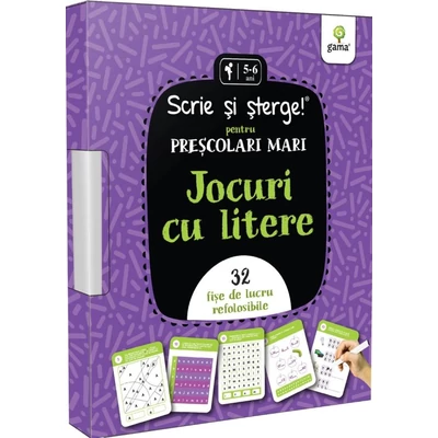 Jocuri cu litere. Pentru prescolari mari. Scrie si sterge - Collective