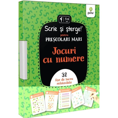 Jocuri cu numere. Pentru prescolari mari. Scrie si sterge - Collective
