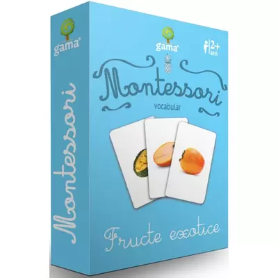 Montessori. Vocabular: Fructe exotice - Collective