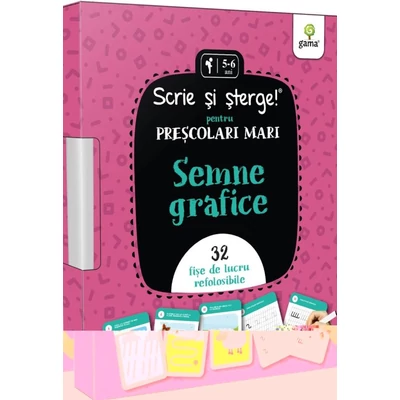 Semne grafice. Pentru prescolari mari. Scrie si sterge - Collective