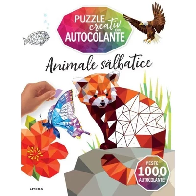 Animale salbatice. Puzzle creativ din autocolante - 