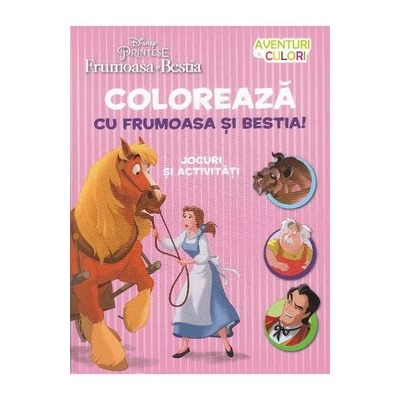Coloreaza cu Frumoasa si Bestia! Jocuri si activitati