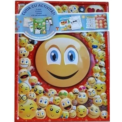 Cutie emoticon. Cutia cu activitati (3 carti, 4 carioci,1 poster, 50 de autocolante)