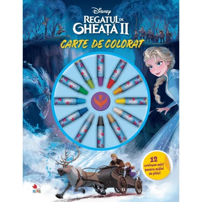 Disney. Regatul de gheata II. Carte de colorat. 12 creioane mici pentru maini de pitici