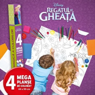 Disney. Regatul de Gheata. Lumea Magica a Culorilor. 4 Megaplanse de colorat - Disney