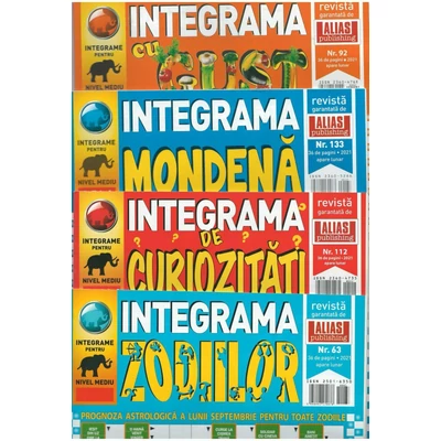 Lot de 4 reviste cu integrame Romanesti